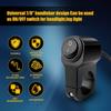 Waterproof Motorcycle 7/8" Handlebar Headlight Fog Spot Light ON OFF Switch