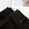 Women's Coffee-Colored High-Waist Straight-Leg Pants: Slimming, Petite Fit, Wide-Leg, Perfect for Spring/Summer 2026.