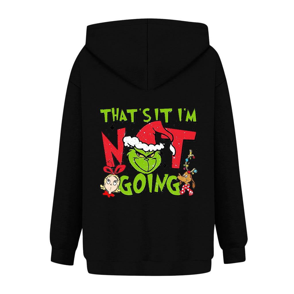 Women's Fashionable Casual Long-Sleeved Hooded Printed Sweatshirt