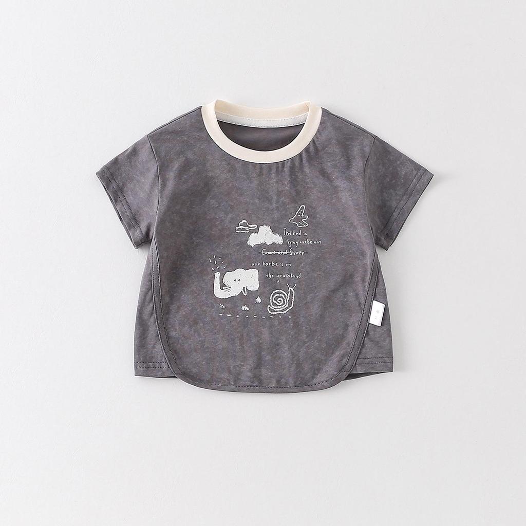 Sommer Cartoon T-Shirt für Jungen - Super Süßes Kurzarm Oberteil aus reiner Baumwolle