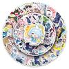 50 Q-Version Blue Archive Anime Sticker Sheets for Notebooks, Scooters, Speakers, and DIY Decor.