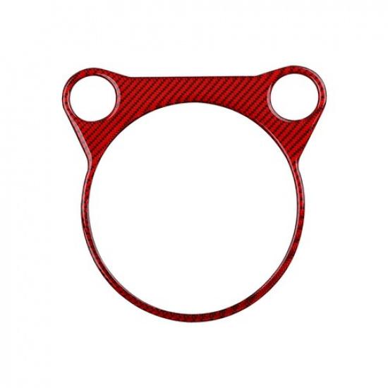 Red Carbon Fiber Gear Shift Panel Outside Cover Sticker For Nissan 370Z 2009-20