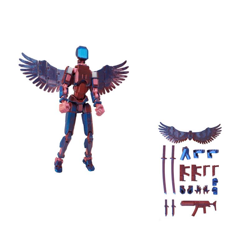 Vícekloubový pohyblivý robot s křídly, 3D tištěná figurína, 13 akčních figurek, hračky, děti, dospělí, rodiče a děti