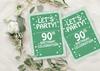 Darling Souvenir Green Birthday Invitation Card Printable Elegant Fill or Write In Blank Party Invites 28 Pcs 5 X 7