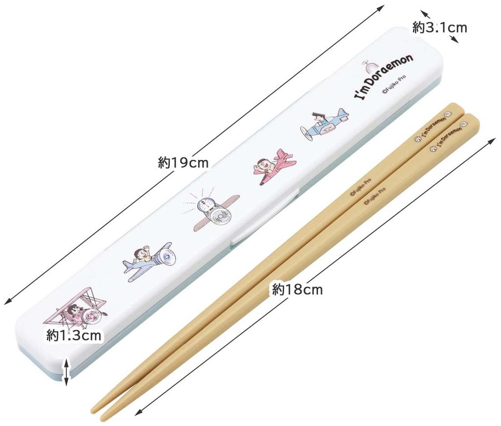 Skater Chopsticks and Chopstick Case Doraemon Sky Sanrio Adult Made In Set, Walk, Design, 18cm, Antibacterial, Size, Japan, ABC3AG-A