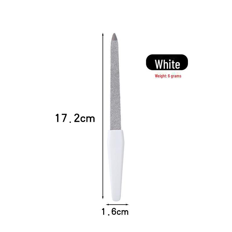 Stainless Steel Nail File & Dead Skin Fork Dual-Head Multi-Purpose Manicure Tool