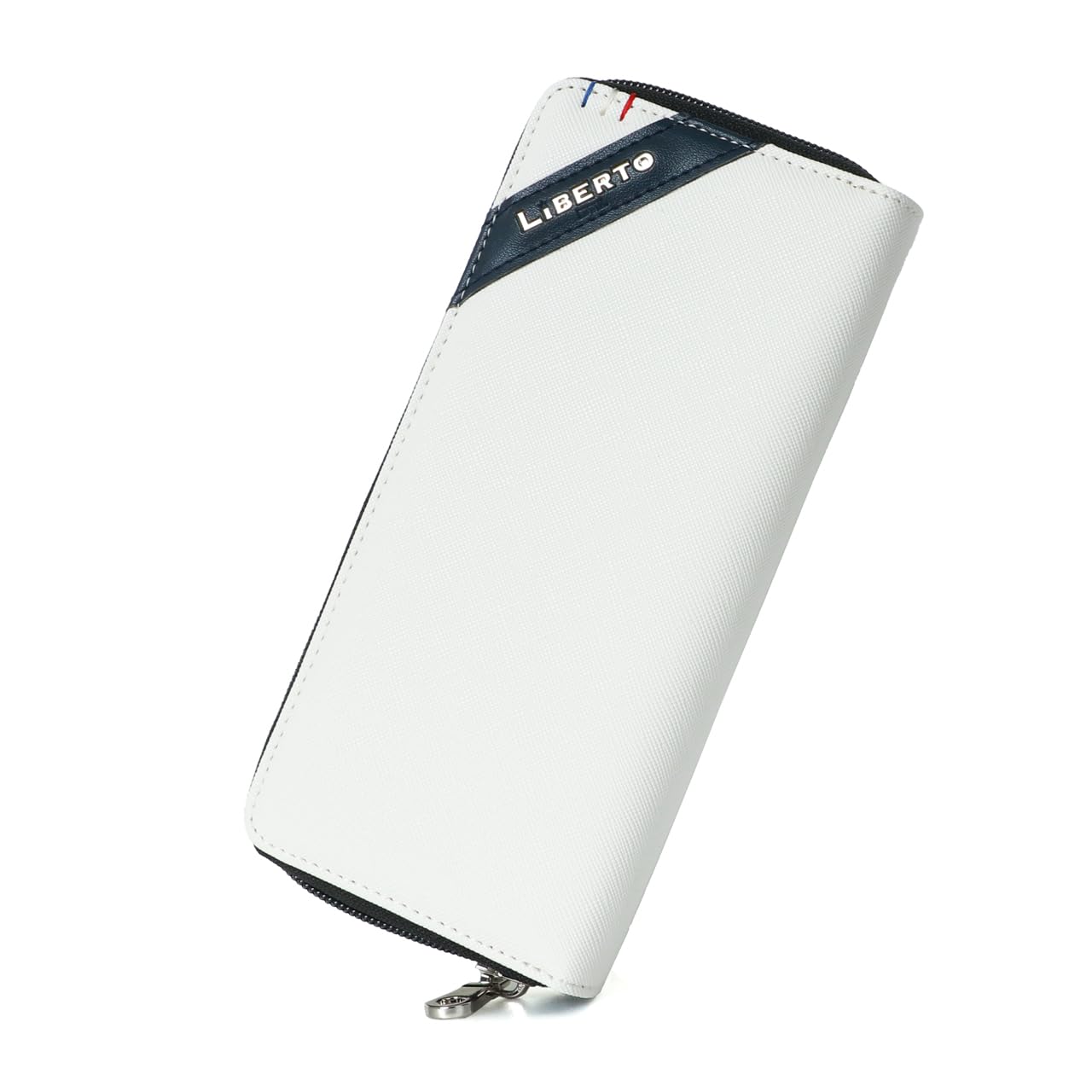 

Wallet Long Wallet Round Zipper Stylish Wallet Simple Present White Free [Liberto Edwin] Men s