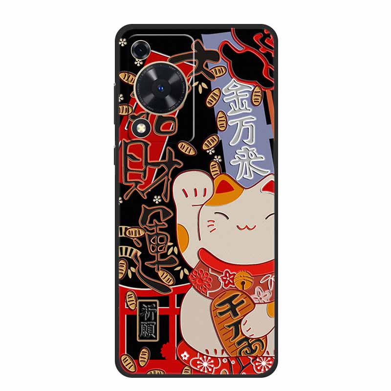 3D Emboss Case For Huawei Nova Y72s Y63 Y72 12s Pura 70 Pro Ultra P60 Pro Phone Case Y 72 S Y 63 Black Silicone Soft Back Cover