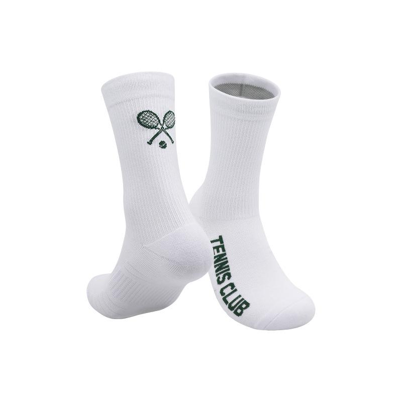 

Socks Women S Summer Thin White Medium Tube Socks Non-Slip Professional Tennis Socks Towel Bottom Sweat-Absorbing Cotton Socks msize34-38 белый