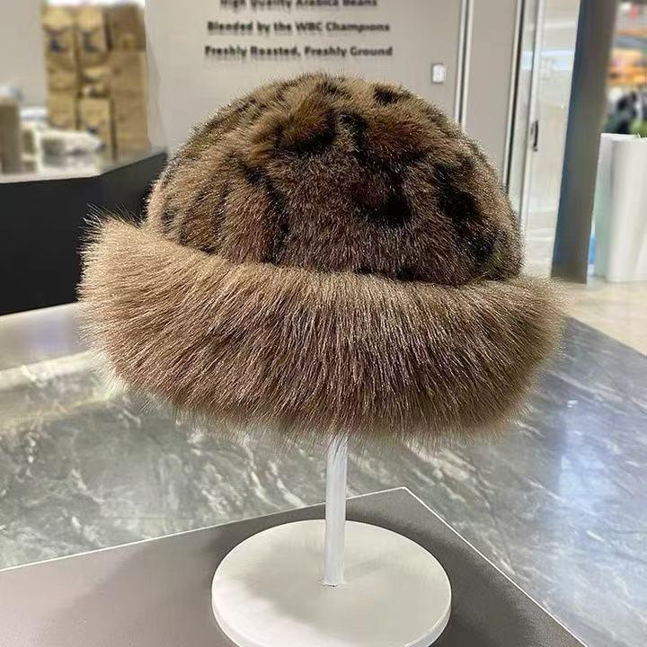 

Женский зимний берет в корейском стиле с флисовой подкладкой из искусственного меха норки: Теплая, Ветрозащитная, Модная Шапка