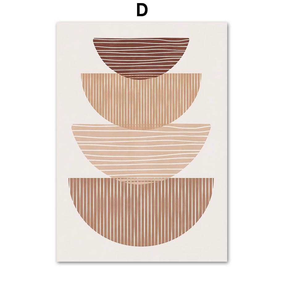 Boho Linien Gesichtsvase Blätter Abstrakt Poster und Drucke Wandkunst Leinwandmalerei Hotel Café Bar Bilder für Wohnzimmerdekor