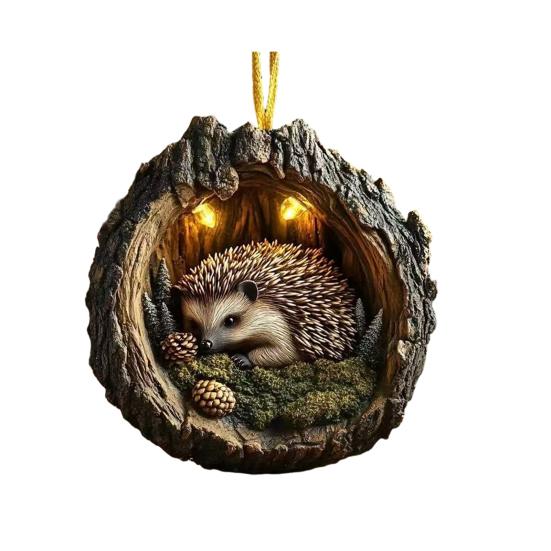 

Лесные животные Желуди Украшения Украшения для рождественской елки 2026 Акриловые лесные существа Подвесные украшения для домашнего декора Деревенские подарки 8 cm M