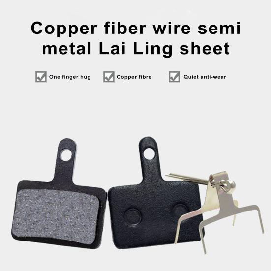 4 זוגות רפידת בלם אופניים שקטים פיזור חום עמיד בפני שחיקה שרף חצי מתכת אופניים רפידת בלם דיסק לאופניים החלפת רפידת בלם MTB Ebike