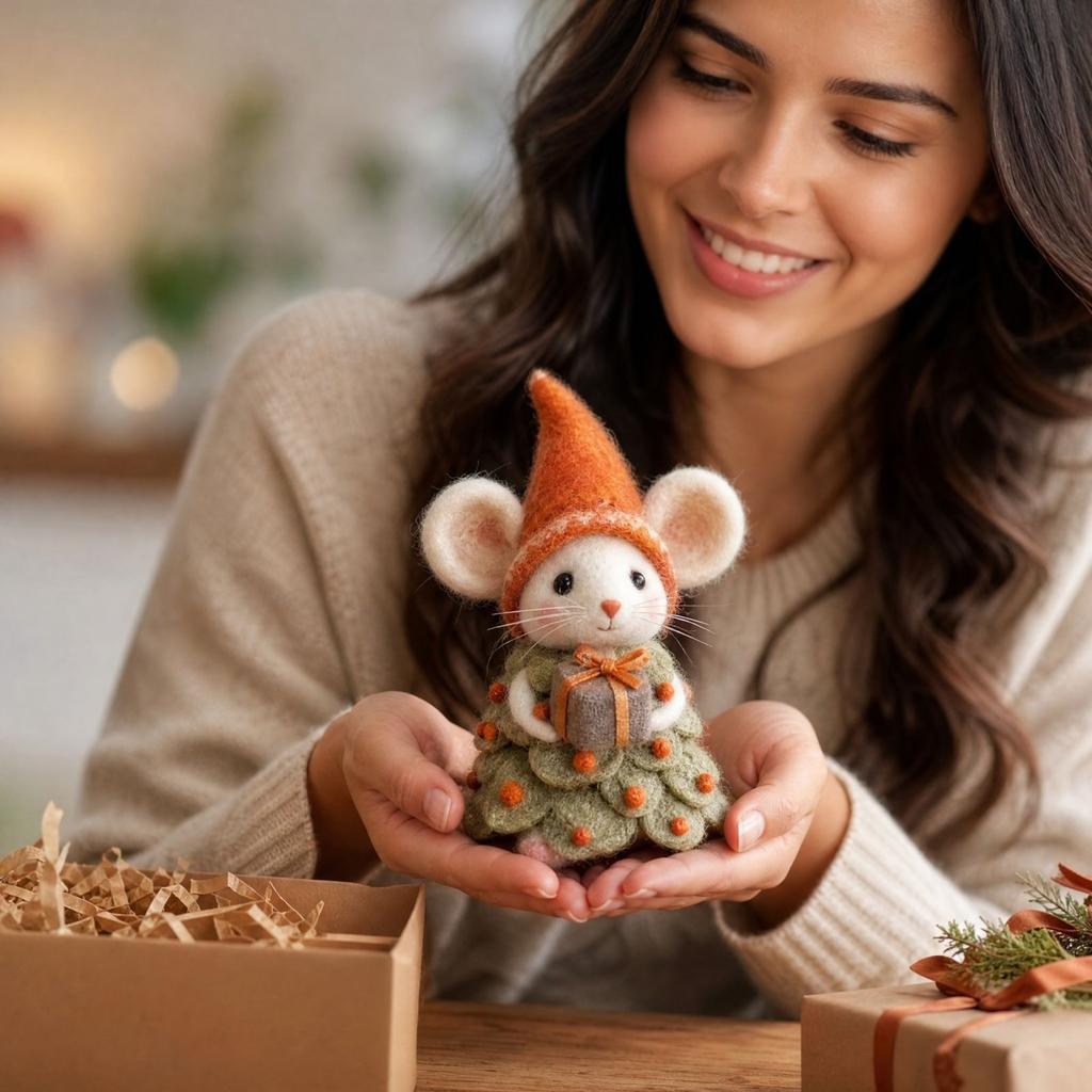 Christmas Tree Ornament with Cute Outfit, Hanging Holiday Decoration for Home