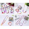 Children Amblyopia Candy Colors DIY Wear Beads For Bracelet Kids Toys Geometric Shape Personalized Jigsaw Puzzle