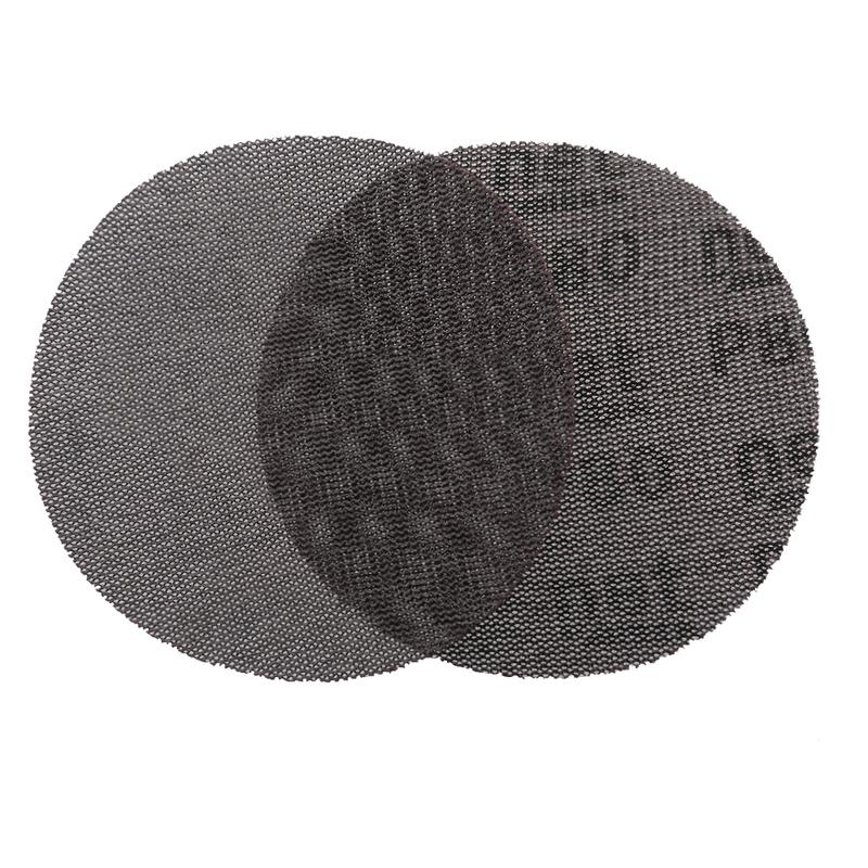 15 Pcs 5 Inch 125mm Mesh Abrasive Dust Free Sanding Discs Anti-blocking Dry Grinding Sandpaper 80 To 320 Grit Removal and Finish