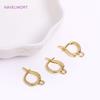 Trendy Brass Earring Hook Accessories 18K Gold Plated Earring Clasps Gold Earrings Earwires DIY Jewelry Accessories Wholesale