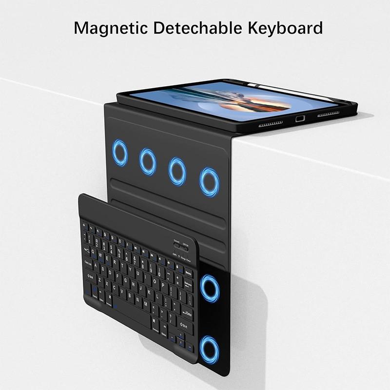 Detachable Wireless Bluetooth Keyboard Case With Pen Slot IPad Air 11 Inch Magnetic Folio Cover