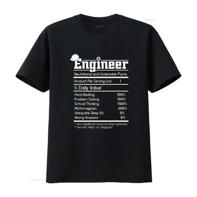 Engineer Definition T Shirt Men Engineering Funny Vintage Washed Comfortable Casual Top For Everyday Wear Designer Clothes