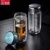 Heenoor Antibacterial Silver Ion Double-Layer Glass Tea Cup