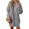 Women's Fashion Loose Cable Knit Long Sleeve Pullover Sweater Dress