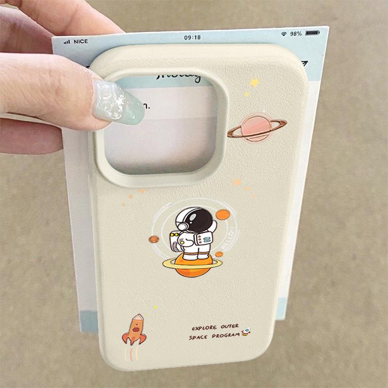 Rocket Astronaut Case For iPhone 16 Pro Max 15 14 13 12 11 Shockproof Slim Soft Silicone Case Cover