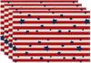 BOTB LIHM Set di 4 Tovagliette per il 4 Luglio Stelle Patriottiche America Giorno della Memoria Giorno dell'Indipendenza Decorazioni Tavola da Pranzo Tovagliette
