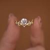 Exquisite Antlers Inlaid Zircon Ring Women, Christmas Trendy Ring Women, Light Luxury Fashion Earrings