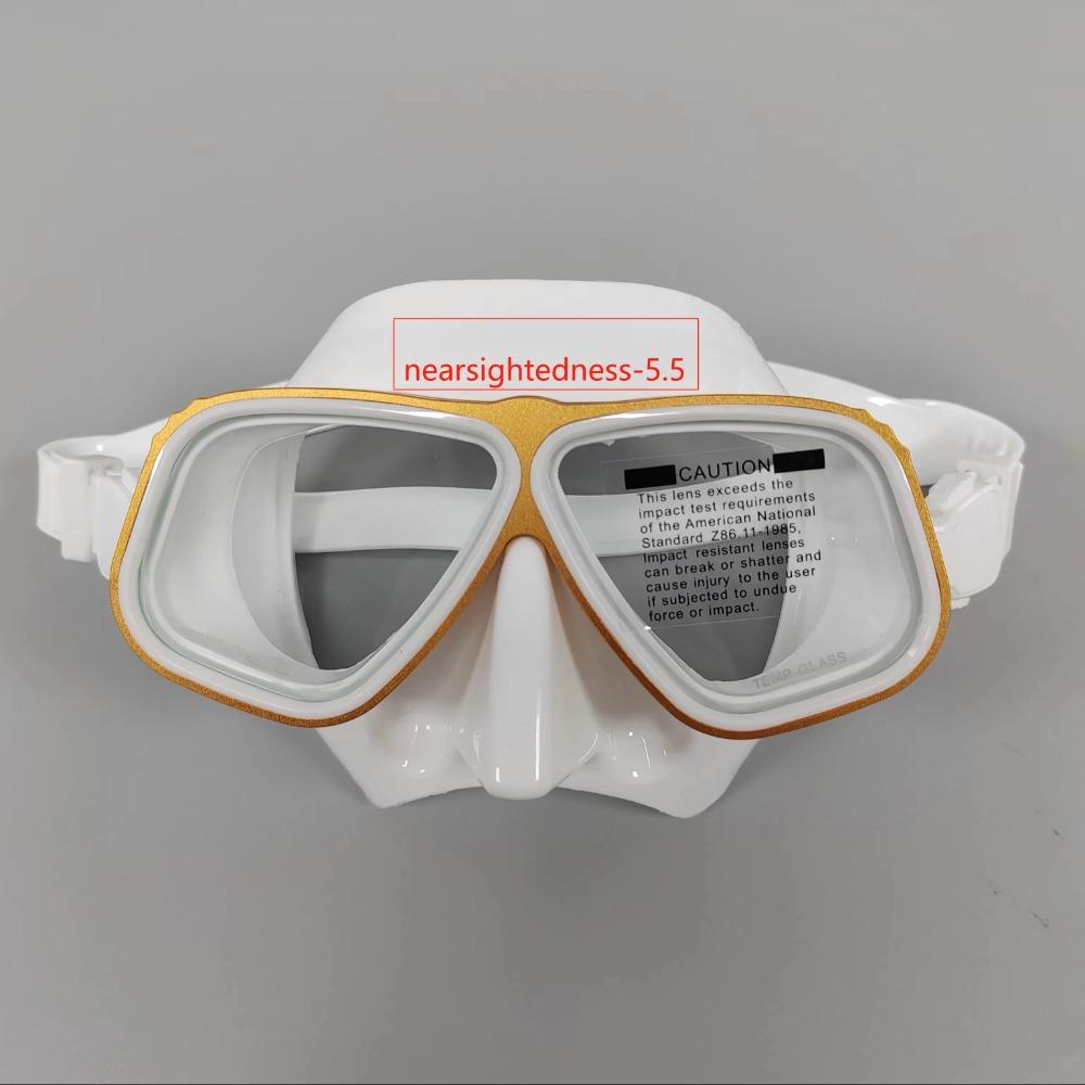 Mască de snorkeling, ochelari de scufundări miopi optici, adulți, pot fi echipați cu mască de scufundări miopi