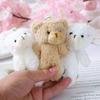 2pcsBlush Bear Pendant Plush Bear Keychain Stuffed Animal Pendant Soft Key Rings