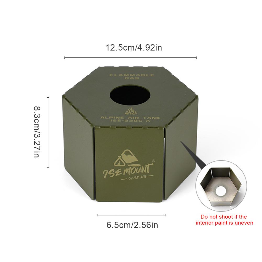 Camping Gas Can Case Anti-Fall Gas Canister Protective Cover Metal Fuel Cylinder Storage Case for Outdoor Camping