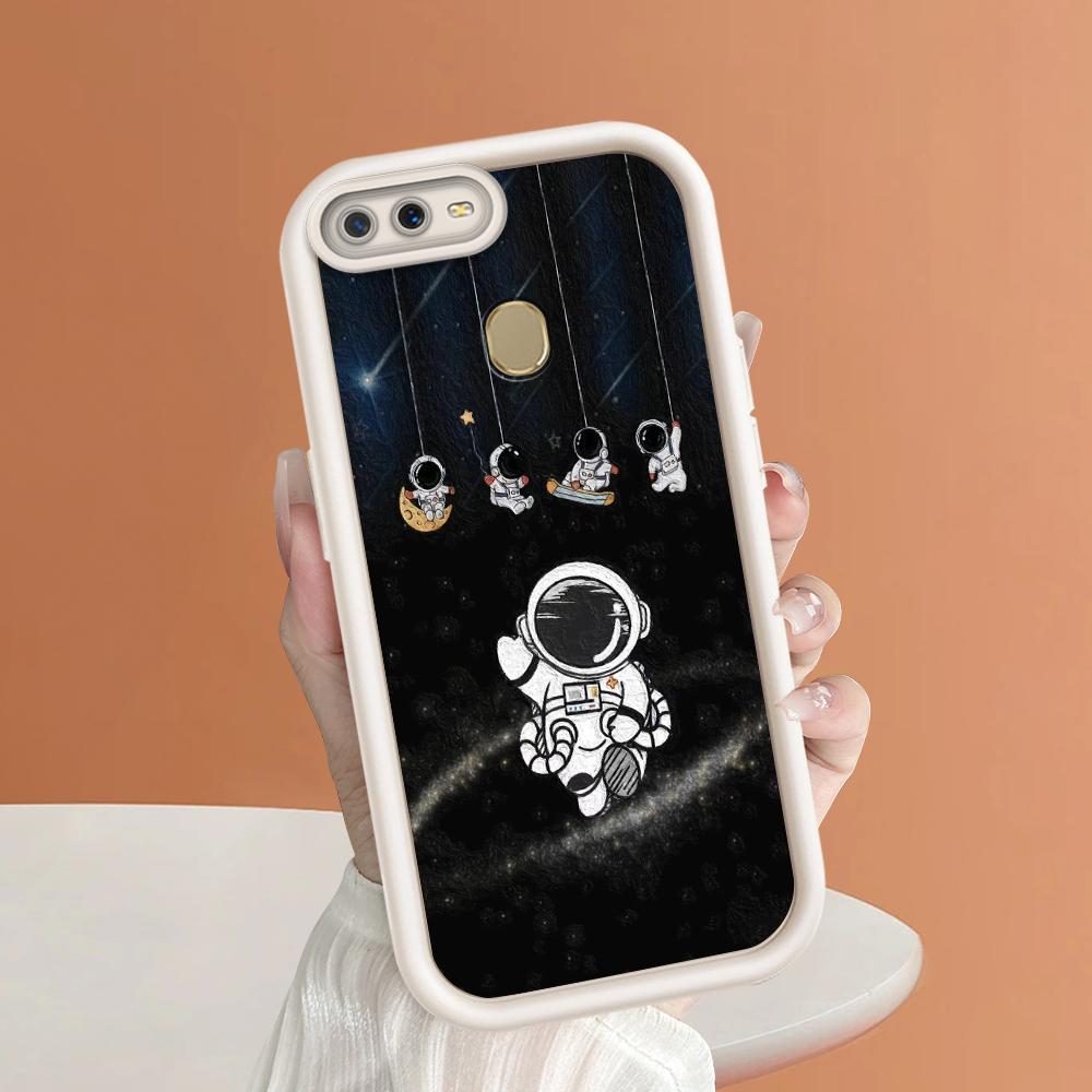 Weiche Silikon-Quadratleitern-Cartoon-Muster Vollständiger Kameraschutz Stoßfeste Hülle für OPPO Reno Realme OnePlus