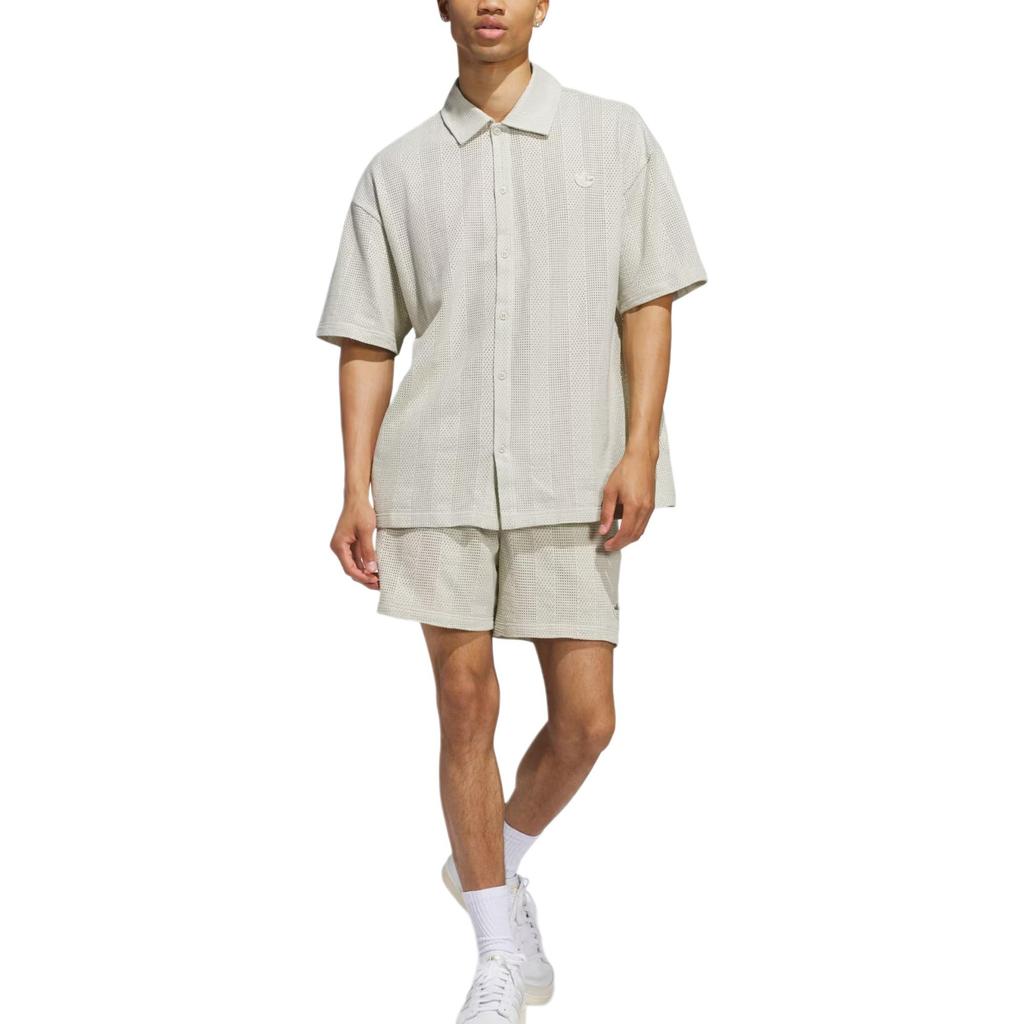 Adidas Originals KNIT Sports Shorts Unisex Light Sesame Gray/Wonder White JP0654