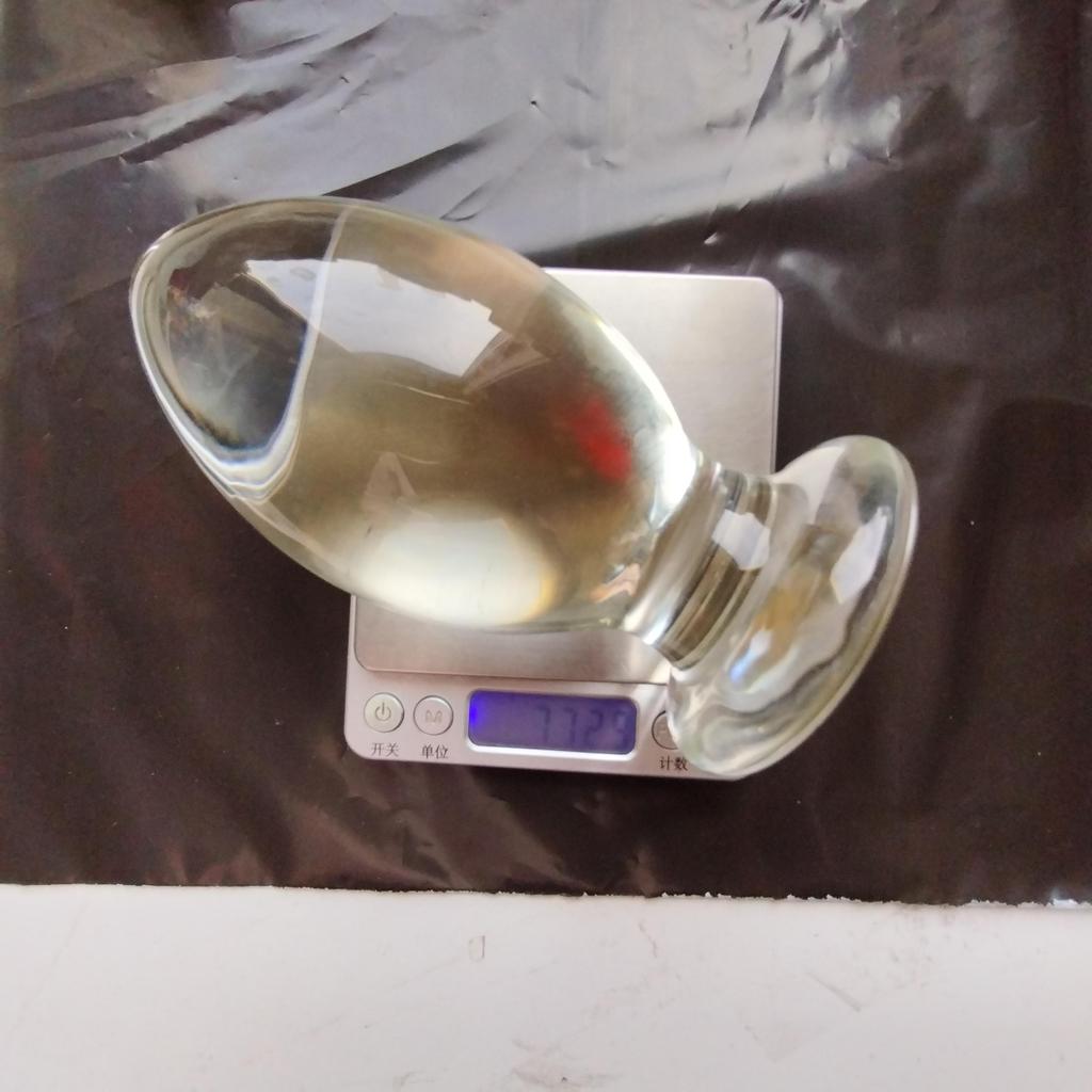 VaHppy Huevo de pato suave, tapón Anal de vidrio Extra grande, 780g, 7cm, SM, Juguetes sexuales BDSM para adultos gay, productos masturbadores femeninos