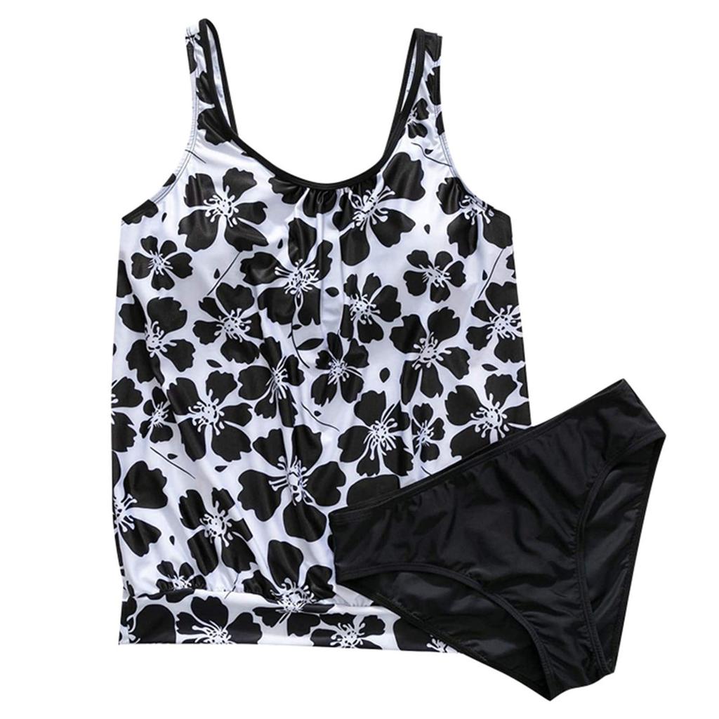 Women's Split Sexy Bikini Print Swimming Costume With Bra Pads And No Steel Bra