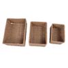 3PCS Wicker Storage Baskets for Shelves Organizing Decorative Woven Storage Baskets Set Desk Organizers