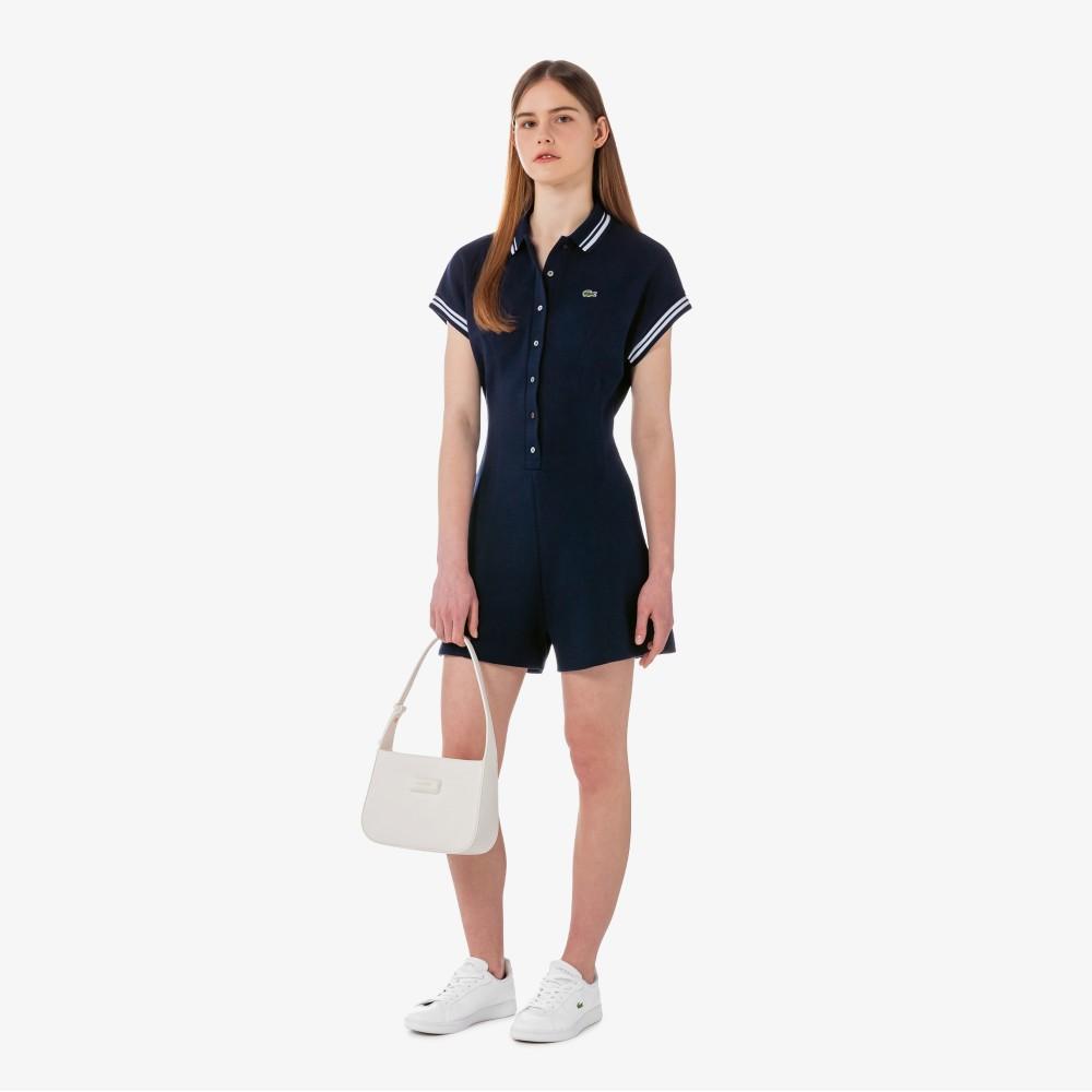 Lacoste Women's MIF Striped Collar Jumpsuit EF2431-56G525