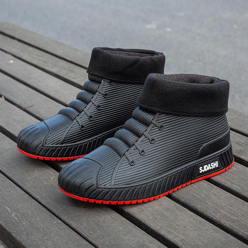 Men's Waterproof Fashion Short Rain Boots - Non-Slip, All-Season Rubber Shoes