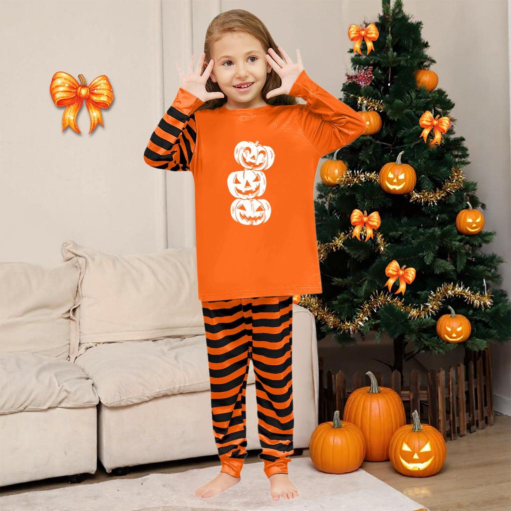 Halloween Day Prints Family Matching Long Sleeve Tops+Pants Set Family Matching Sets