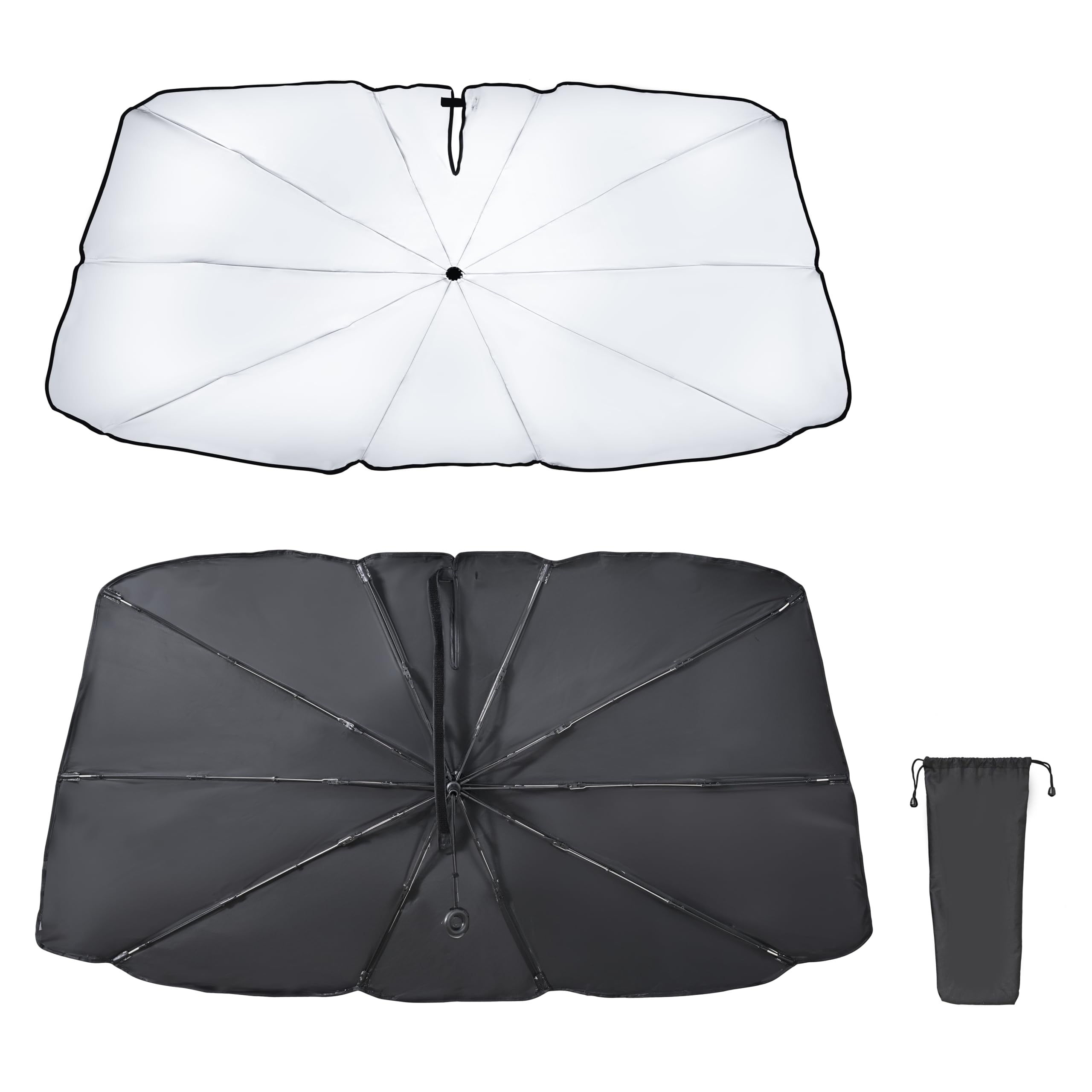 

SEIWA Car Front Medium windshields W1325mm x Shaft to Avoid Scratching Interior Compatible with a Wider Range of Titanium Silver Blocks of UV Blocks