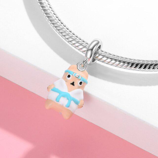 Colorful Enamel Beads Multiple Roles Pirate Warrior Animal Cat Charms 925 Silver Jewelry Making Fits Original Charm Bracelet