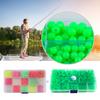 Hard Glow Eggs Beads Fishing Tackle Oval Round Shaped Fishing Beads for Baits Rig Punch Baits Rigging Beads