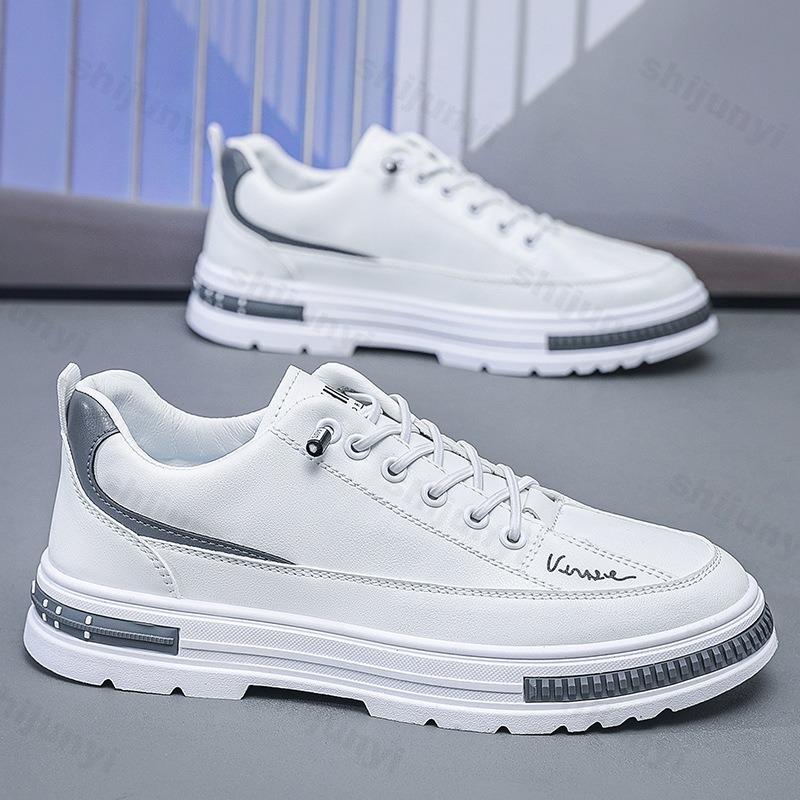 Fashion Autumn Men Pu Leather Casual Shoes 2025 Soft Leisure Men Sneaker Comfort Low-top Non-slip Sneakers Footwear Zapatillas De Hombre