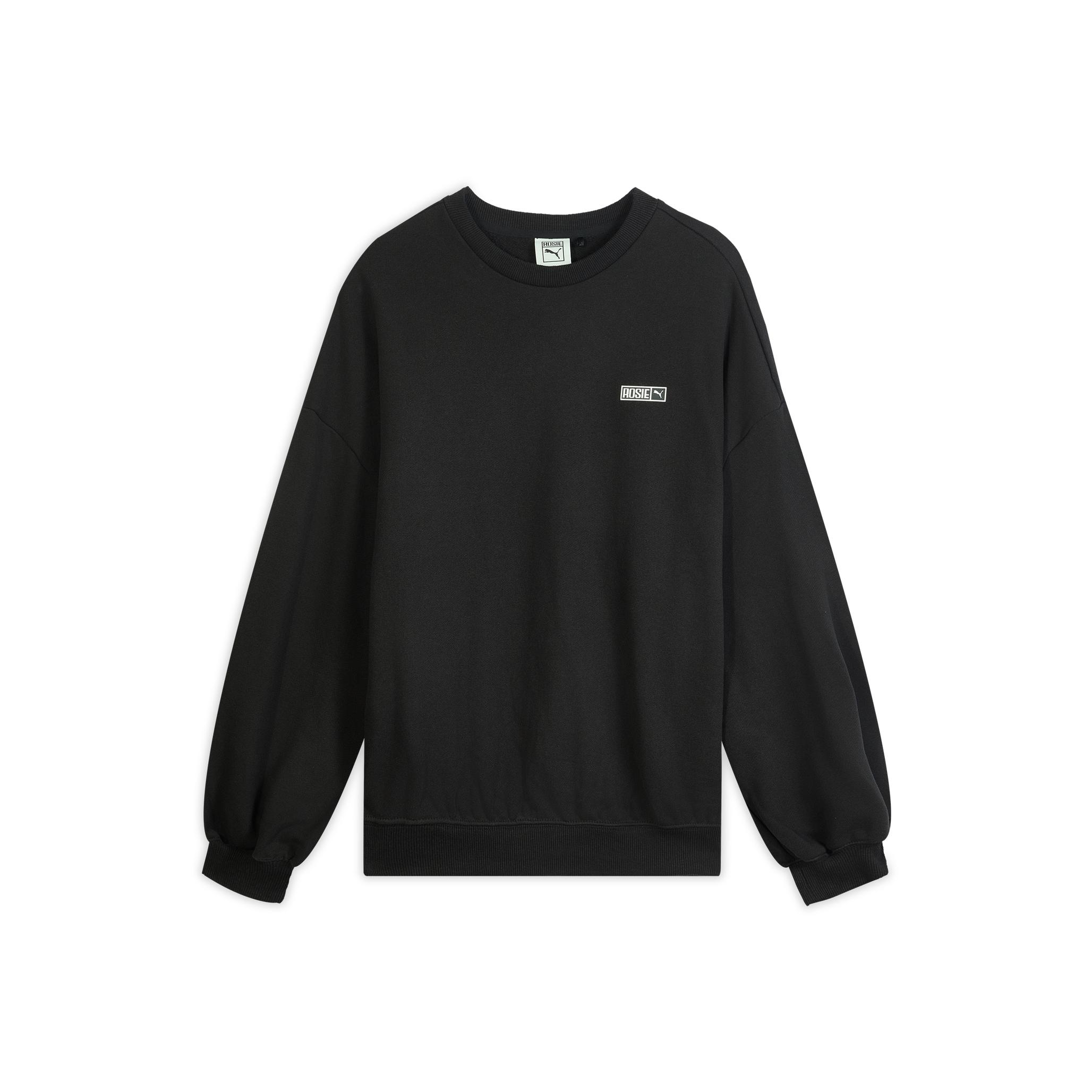 

Puma X Rosé Casual Round Neck Pullover Long Sleeve Sweatshirt With Small Logo Men sweatshirt Black 633803_01 M
