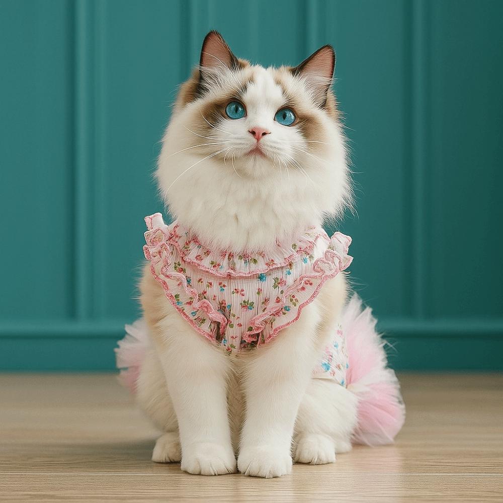 Breathable Puppy Floral Vest Soft Pet Summer Clothes Fashion Pet Princess Dress For Dogs and Cats