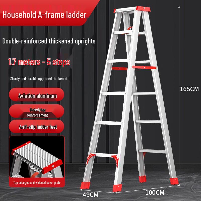 Ruiyang Aluminum Alloy Portable 2m A-frame Folding Ladder