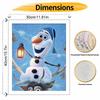 Disney Oil Painting DIY Digital Painting Snowman Holding Lantern Winter Landscape HandPainted Living Room Entryway Wall Art.