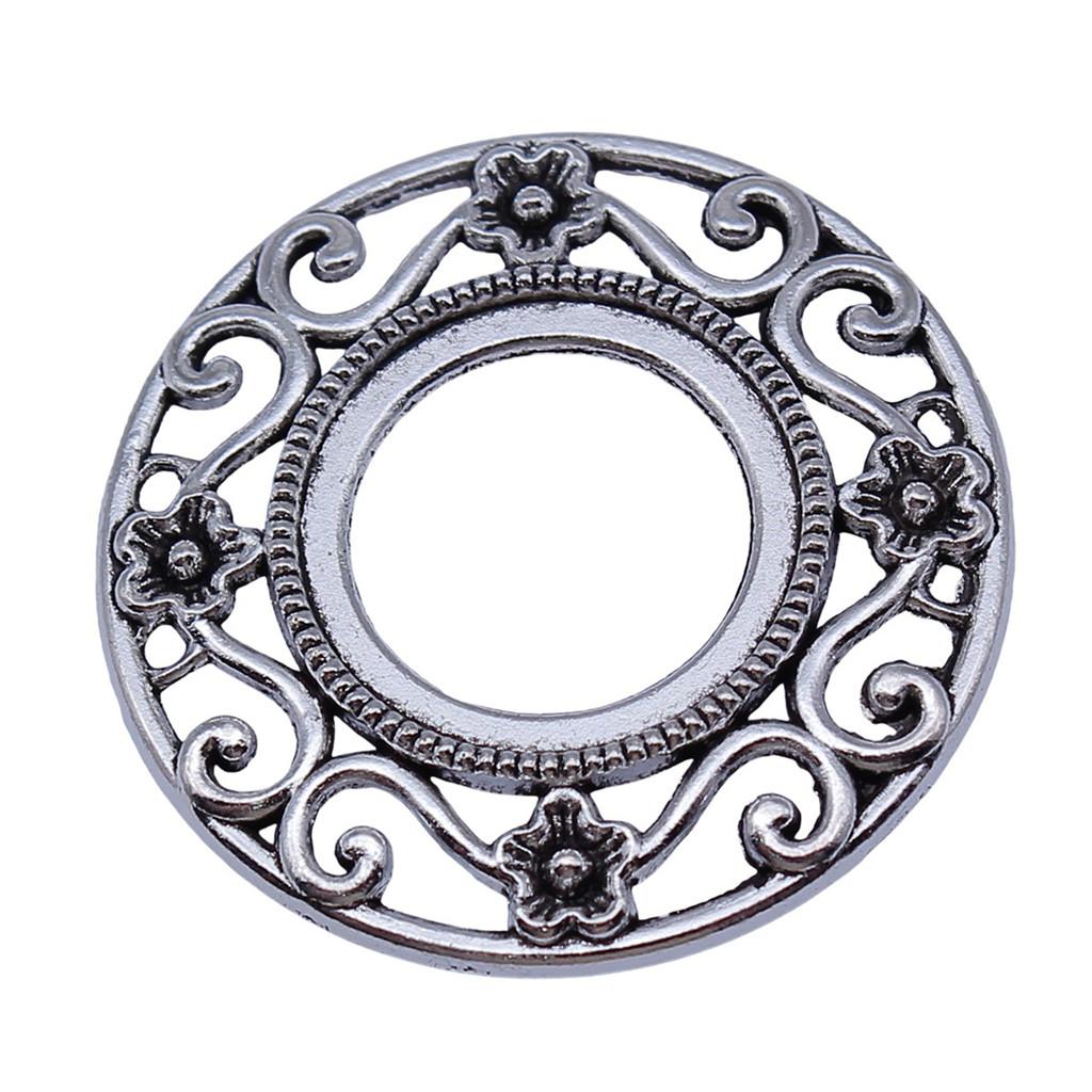 Floral Multi Loop Charm Vintage Filigree Findings Fit Flat Cabochon For Jewelry DIY