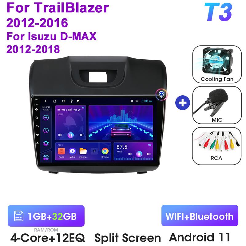 2 Din Android 12 Car Radio For Chevrolet TrailBlazer 2 2012-2016 For Isuzu D-MAX 2 2012-2018 Multimedia Video Player GPS Carplay