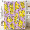 Cheese Shower Curtain Funny Mice Pattern Waterproof Bathroom Decor Farmhouse Kitchen Backdrop Novelty Home Decoration Gift